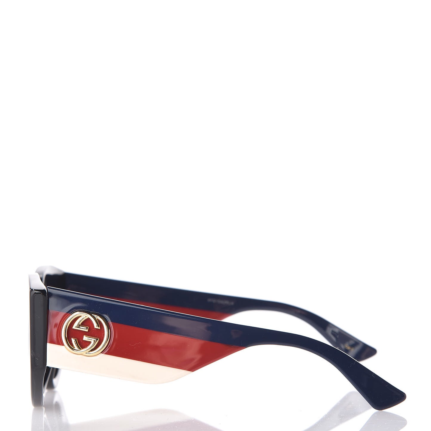 Acetate Oversized Rectangle Frame Web Sunglasses GG 0275/S Black