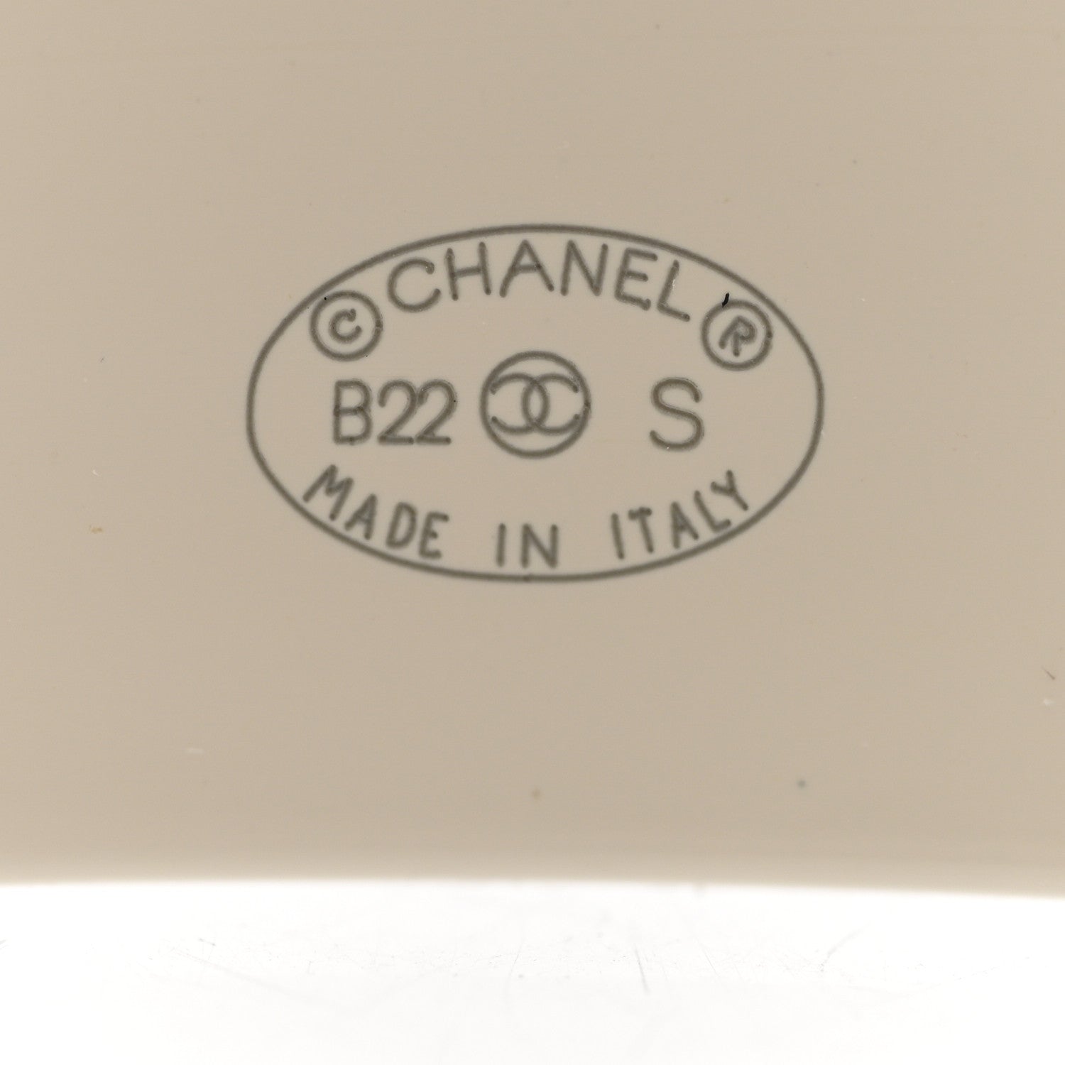 Chanel Resin Logo Bangle Bracelet Black White 5 of 6