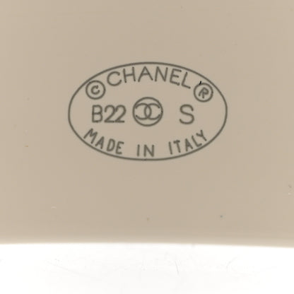 Chanel Resin Logo Bangle Bracelet Black White 5 of 6