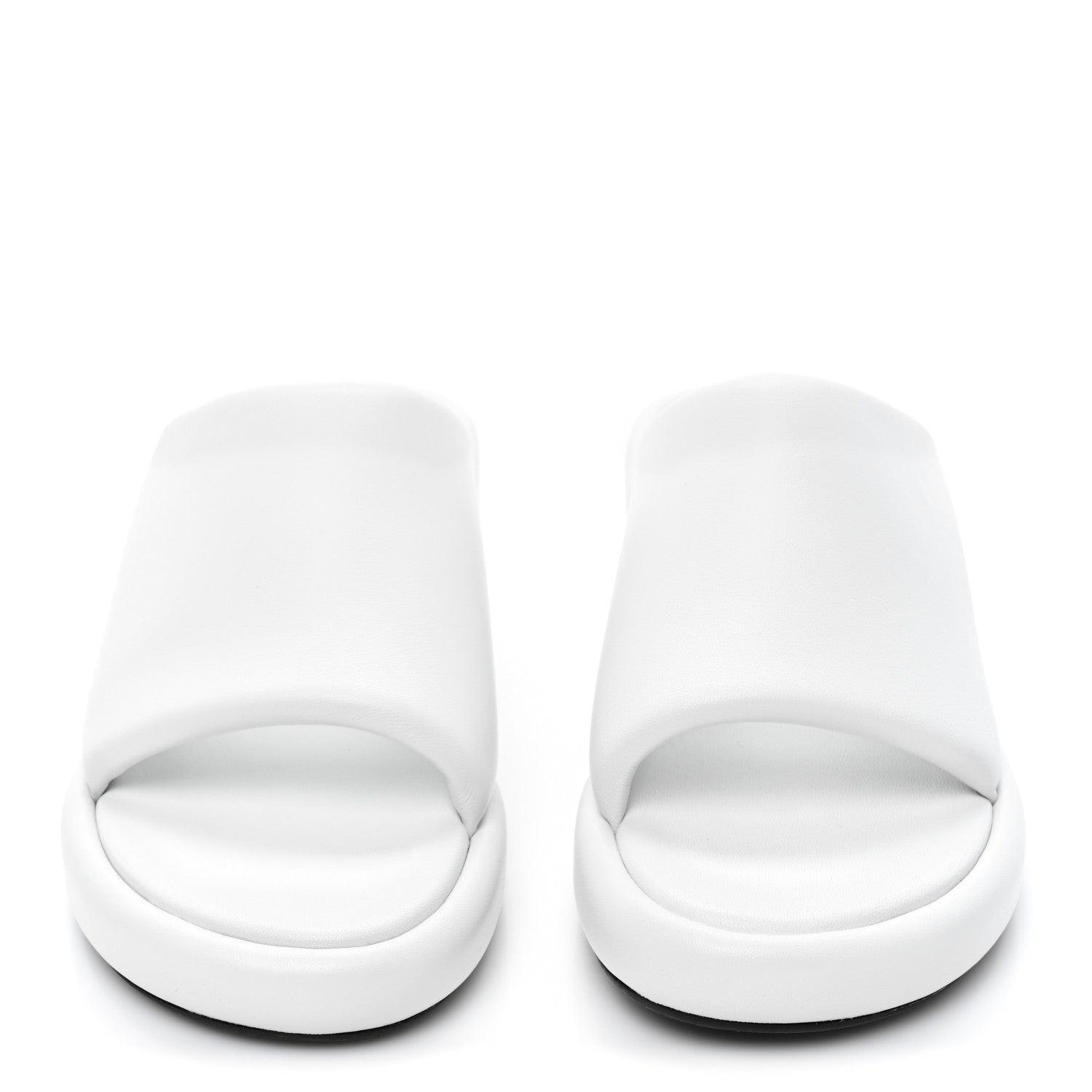 Balenciaga Smooth Nappa Logo Rise Wedge Sandals 39 White Black