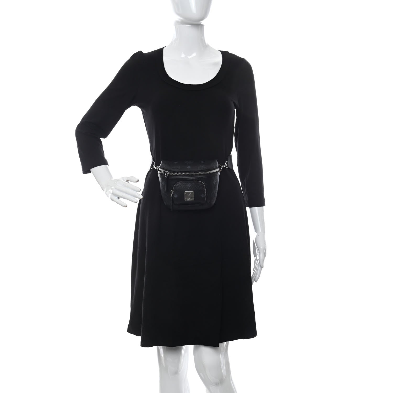 MCM Visetos X-Mini Aren Crossbody Bag Black 2 of 7