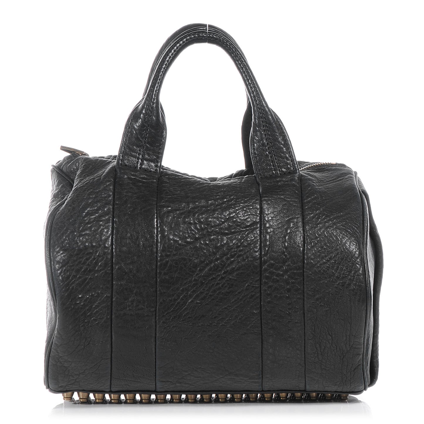 Leather Rocco w Gold Hardware Black