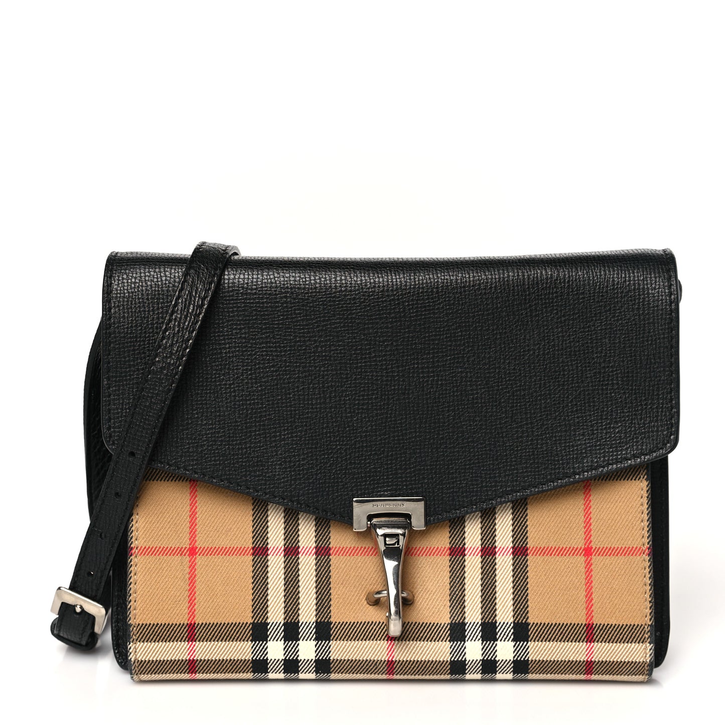 Derby Calfskin Vintage Check Small Macken Crossbody Bag Black