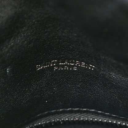 Saint Laurent Lambskin Quilted Small Loulou Puffer Monogram Chain Satchel Black 7 of 11