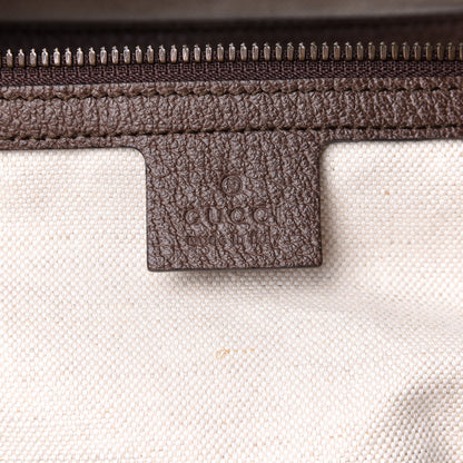 Gucci GG Supreme Monogram Textured Dollar Calfskin Web Medium Ophidia Carry-On Duffle Bag Beige Ebony New Acero 6 of 16