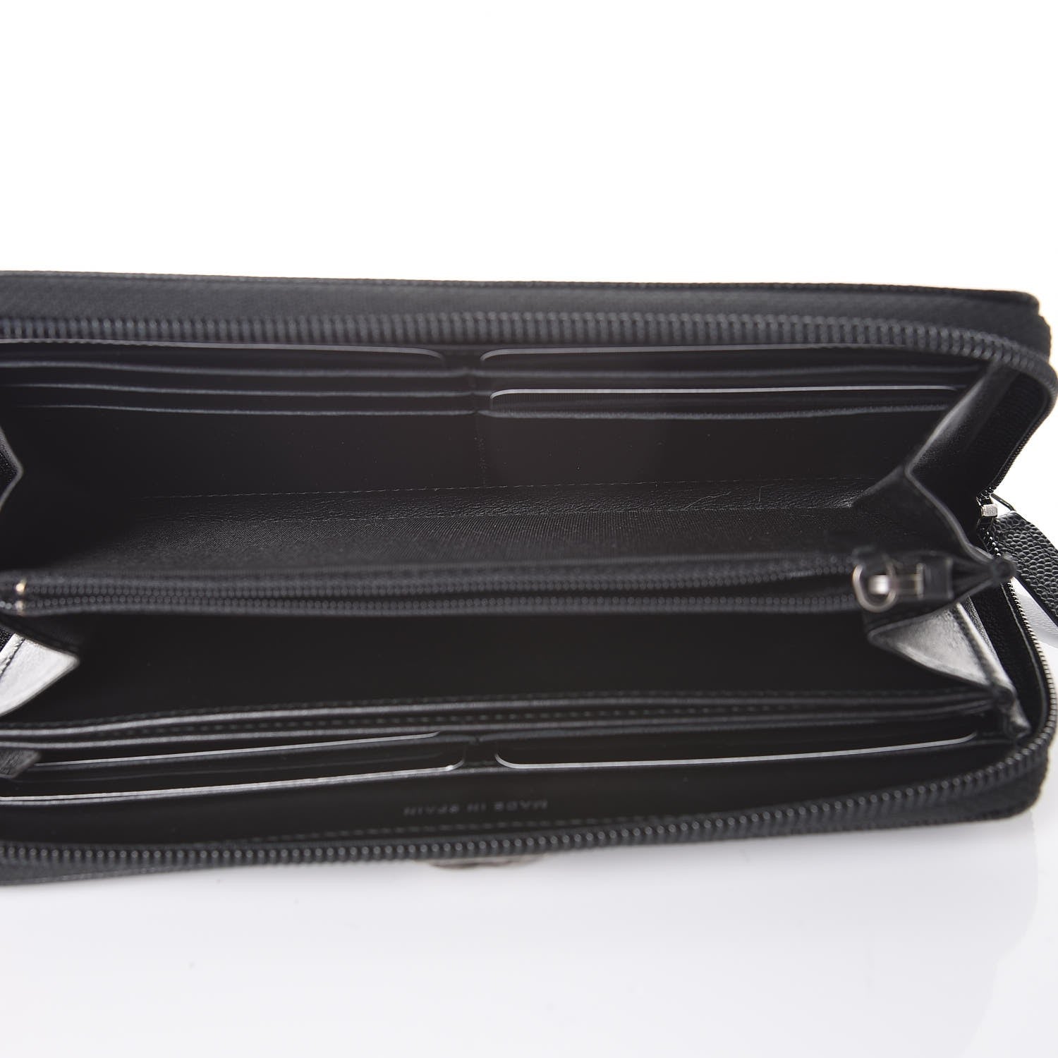 Chanel Caviar Quilted Boy Long Zip Around Wallet Black 5 of 9