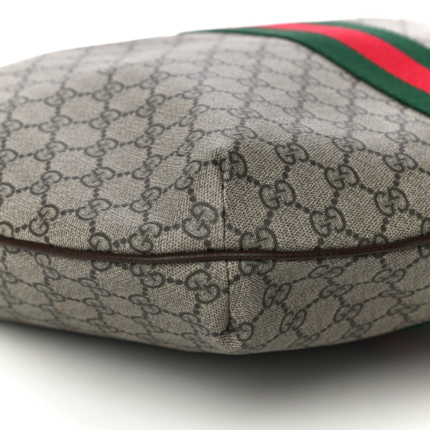Gucci GG Supreme Monogram Web Ophidia Half Moon Hobo Brown 10 of 13