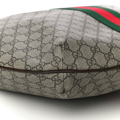 Gucci GG Supreme Monogram Web Ophidia Half Moon Hobo Brown 10 of 13