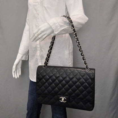 Chanel Caviar Quilted Maxi Double Flap Black 2 of 10