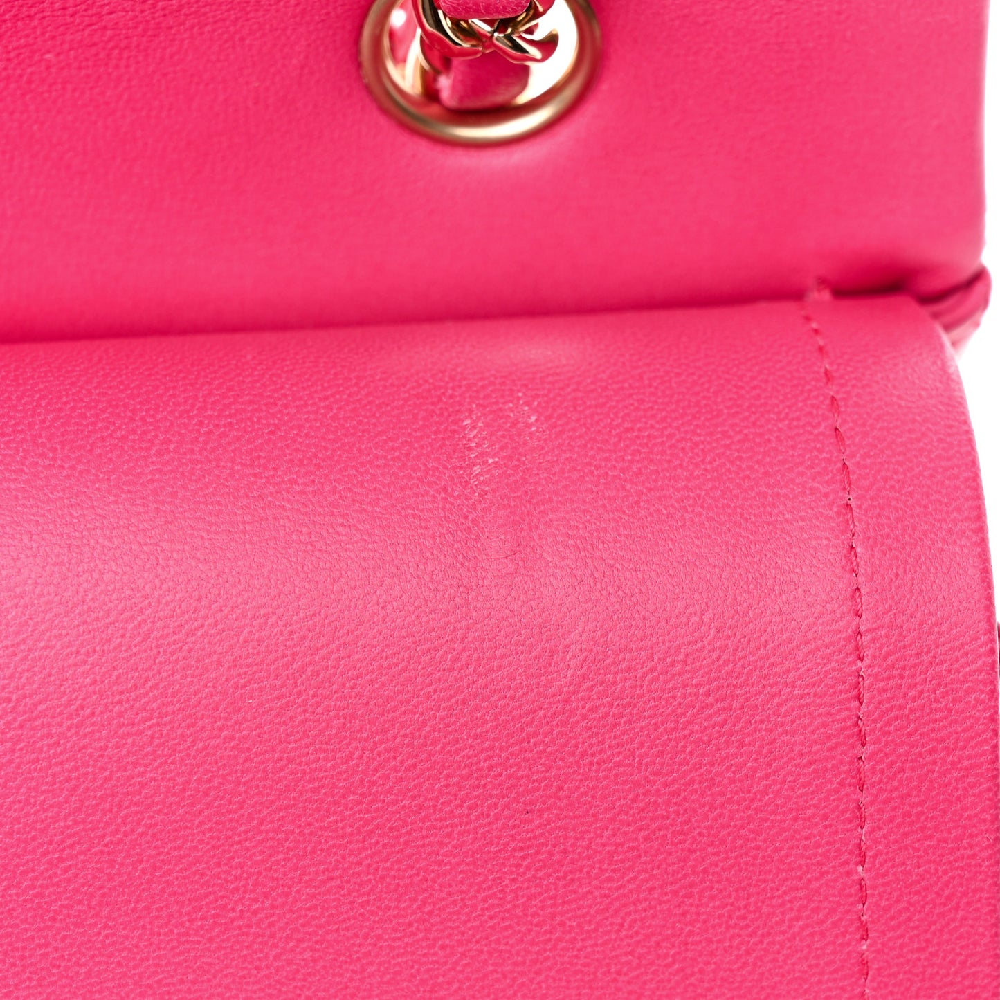 Lambskin Quilted Medium Double Flap Pink