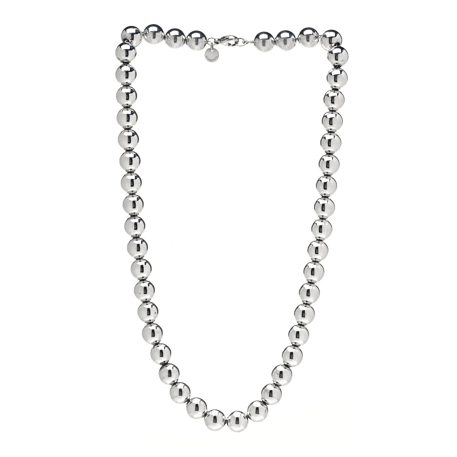 Tiffany Sterling Silver 10mm HardWear Ball Necklace 2 of 5