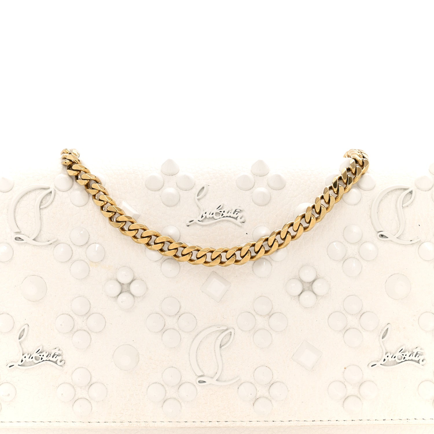 Christian Louboutin Calfskin Spikes Loubinthesky Paloma Wallet On