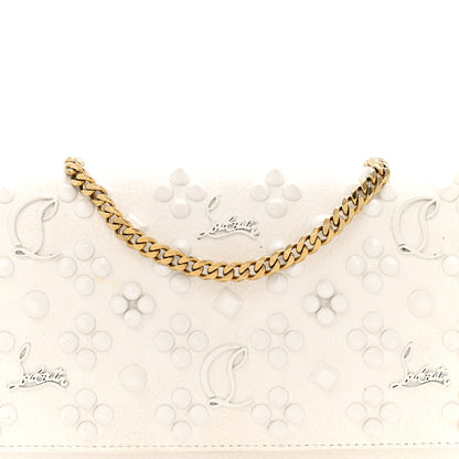 Christian Louboutin Calfskin Spikes Loubinthesky Paloma Wallet On Chain White 7 of 11