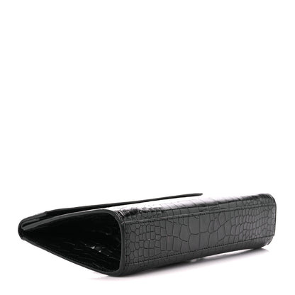 Alaia Crocodile Embossed Pochette Black 4 of 11