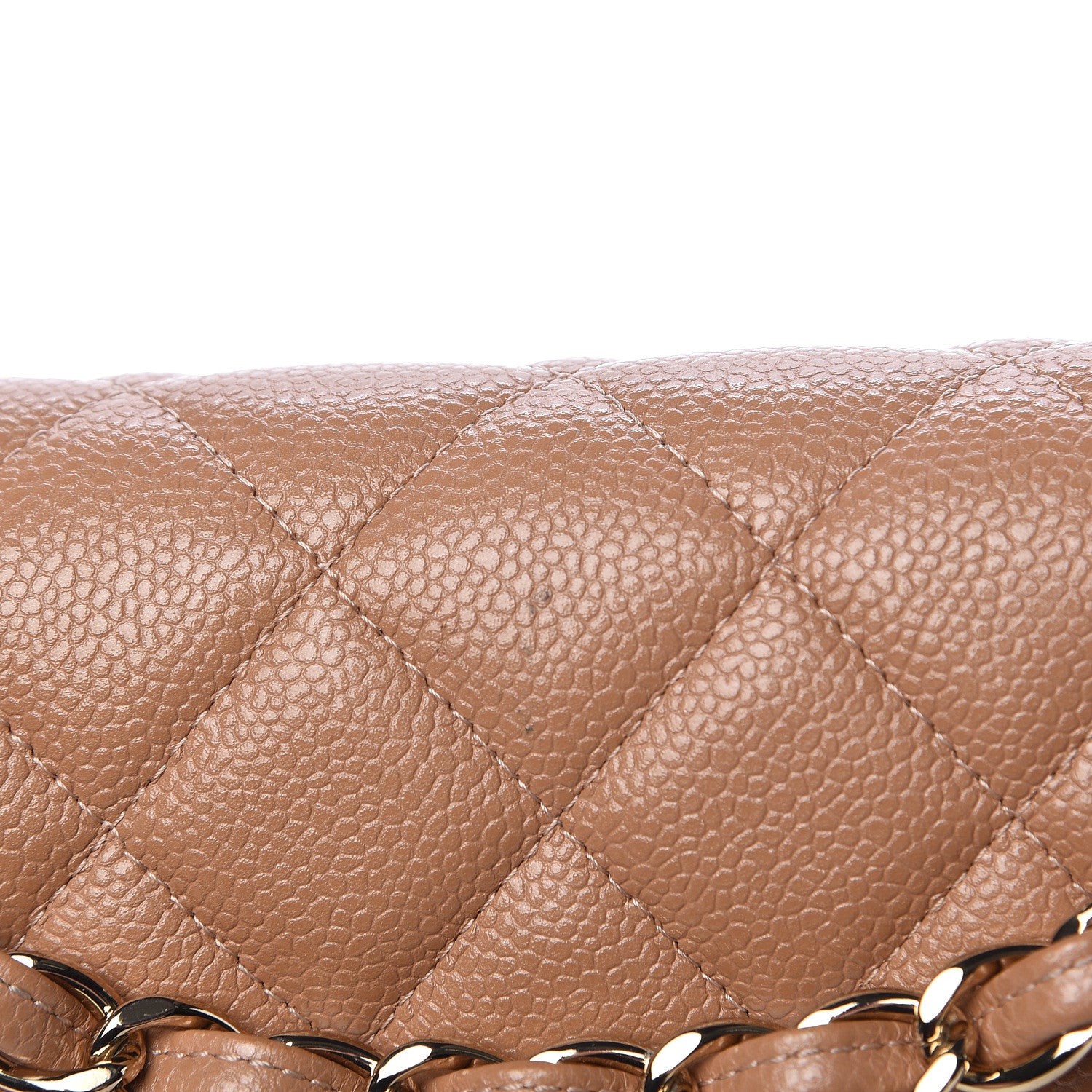 Chanel Caviar Quilted Jumbo Double Flap Beige 12 of 20