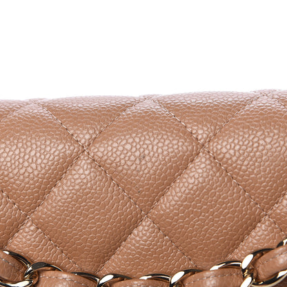 Chanel Caviar Quilted Jumbo Double Flap Beige 12 of 20