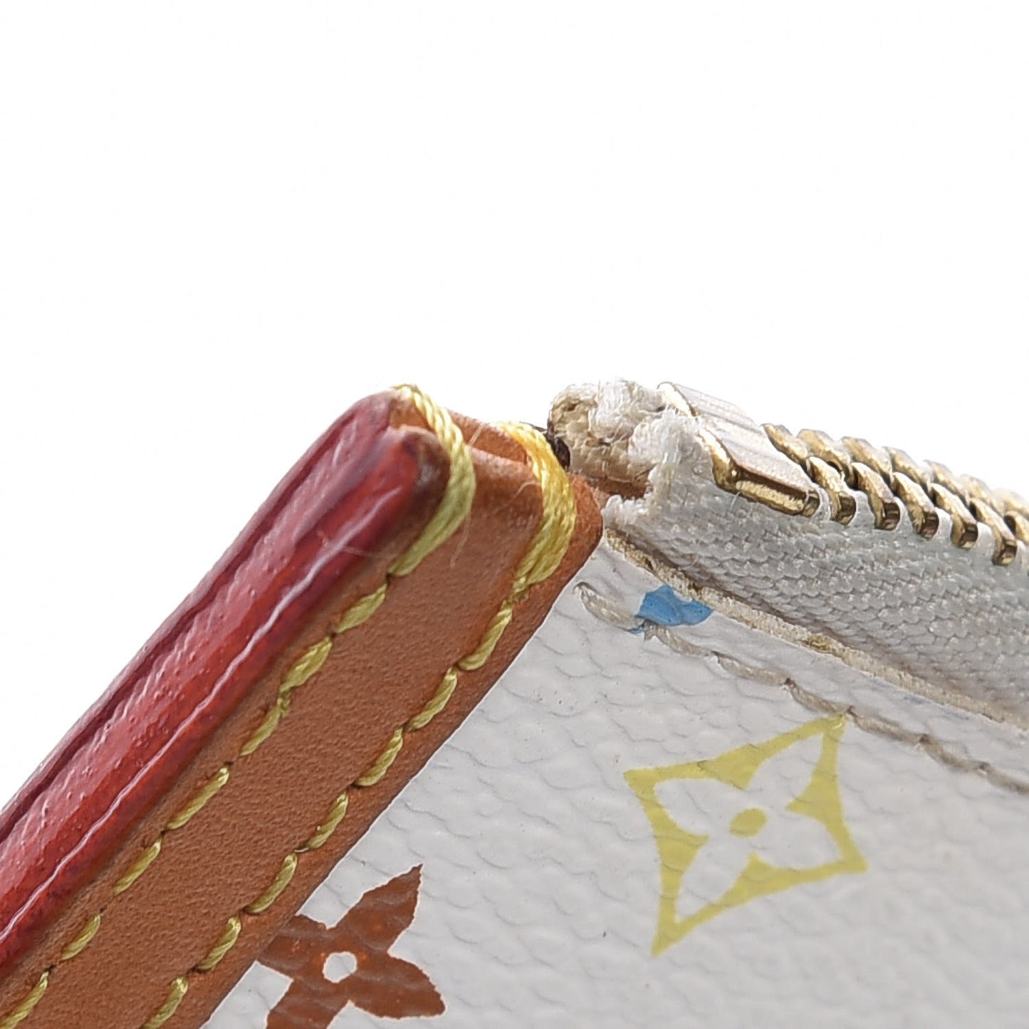 Monogram Multicolor Key Pouch White