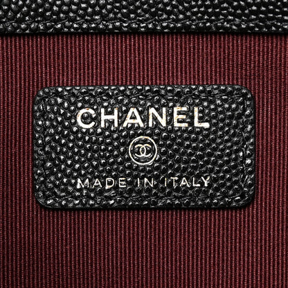 Chanel Iridescent Caviar Quilted Large Cosmetic Case Black 6 of 8