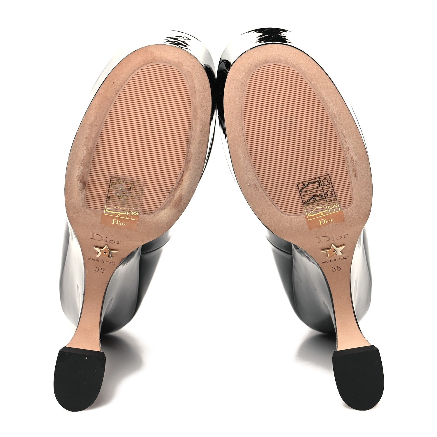 Christian Dior Patent Calfskin Aime Ankle Sandals 38 Black 5 of 9