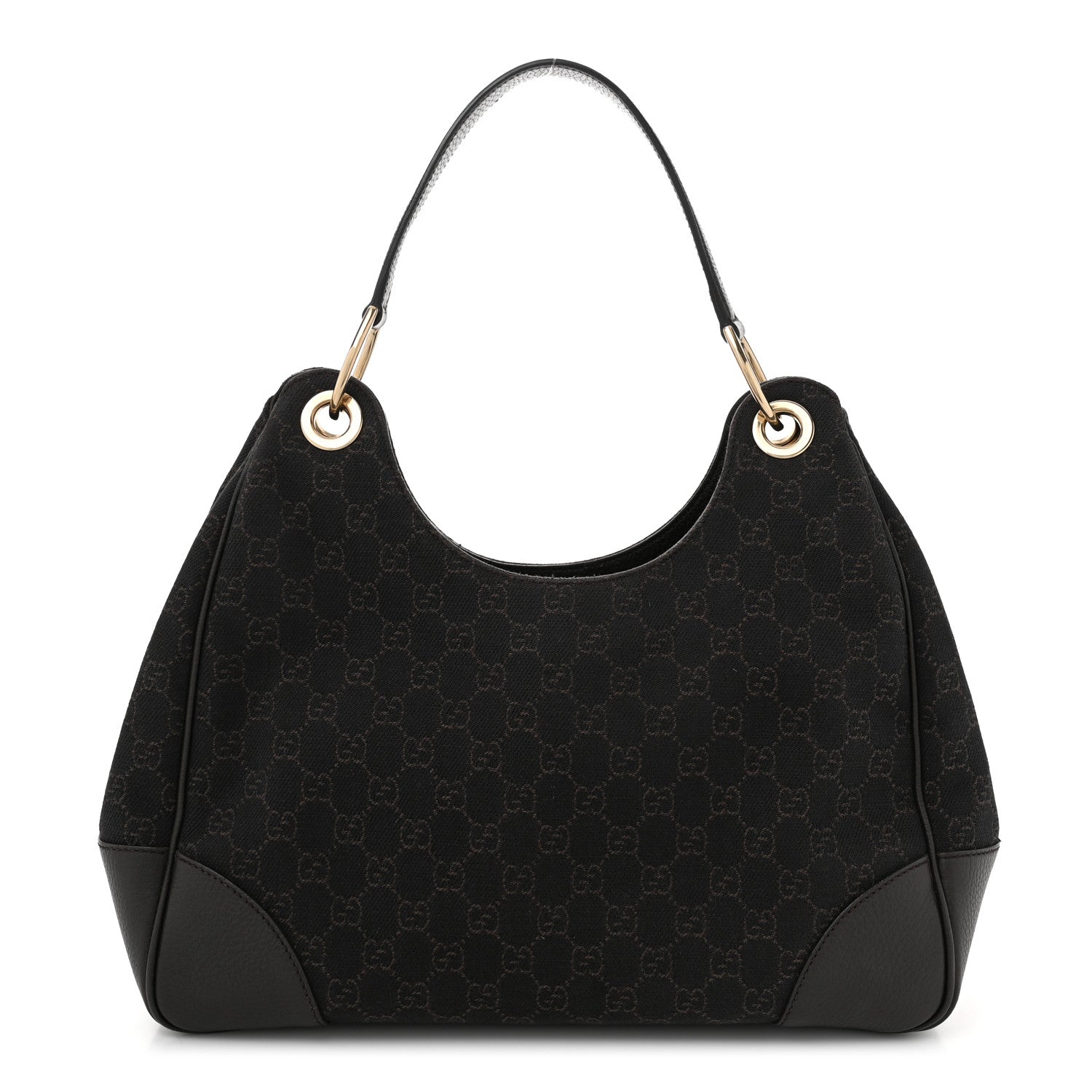 Gucci Denim Monogram Hobo Brown 1 of 10