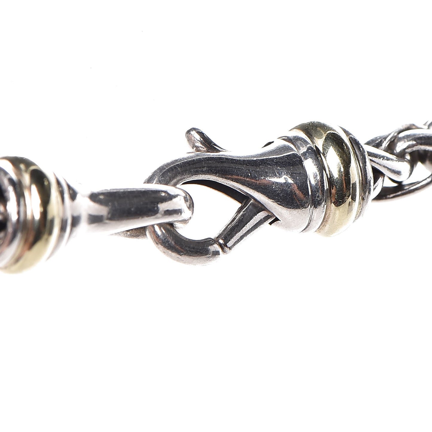 Sterling Silver 14K Yellow Gold 6mm Wheat Chain Necklace