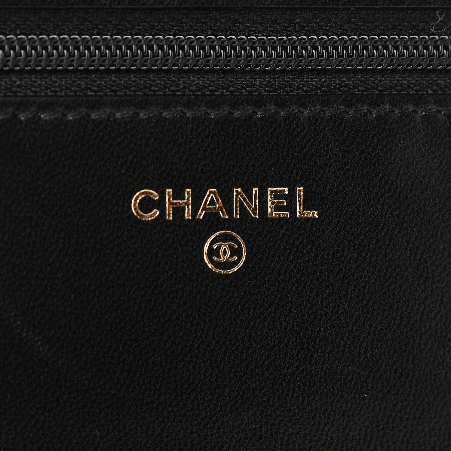 Chanel Lambskin Quilted CC Pearl Crush Wallet on Chain WOC Black 6 of 10