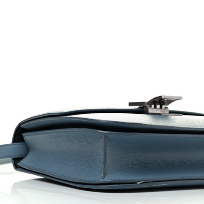 Celine Liege Calfskin Medium Classic Box Flap Bag Slate Blue 7 of 10