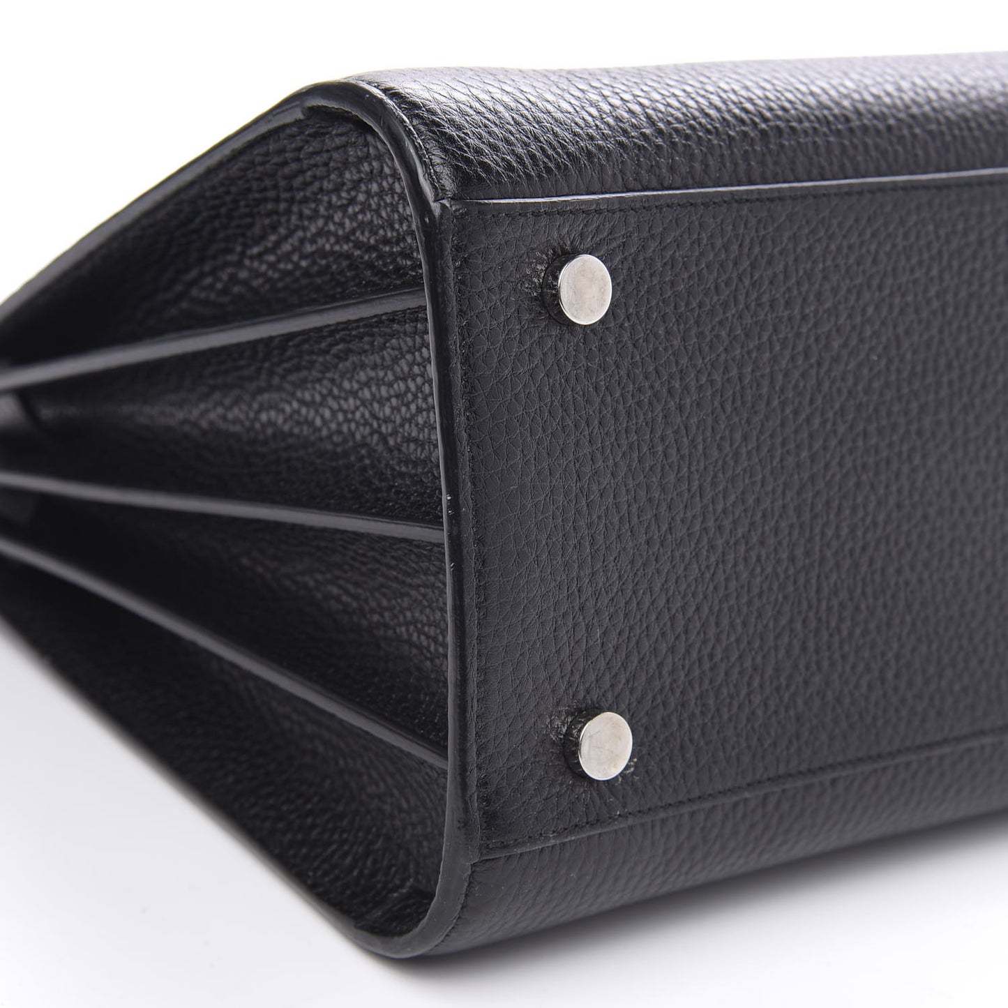 Grained Calfskin Small Sac De Jour Black