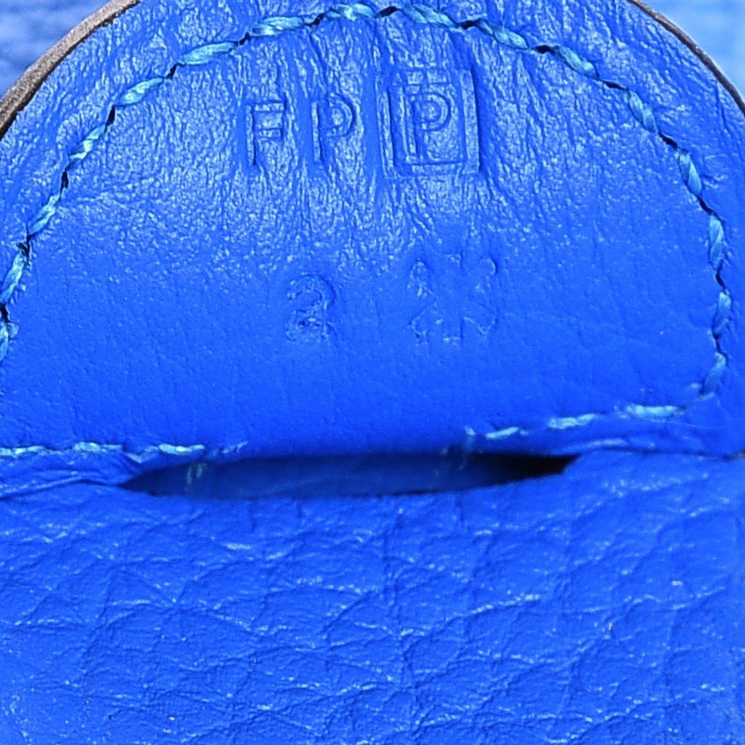 Hermes Taurillon Clemence Evelyne PM Bleu Hydra 6 of 7