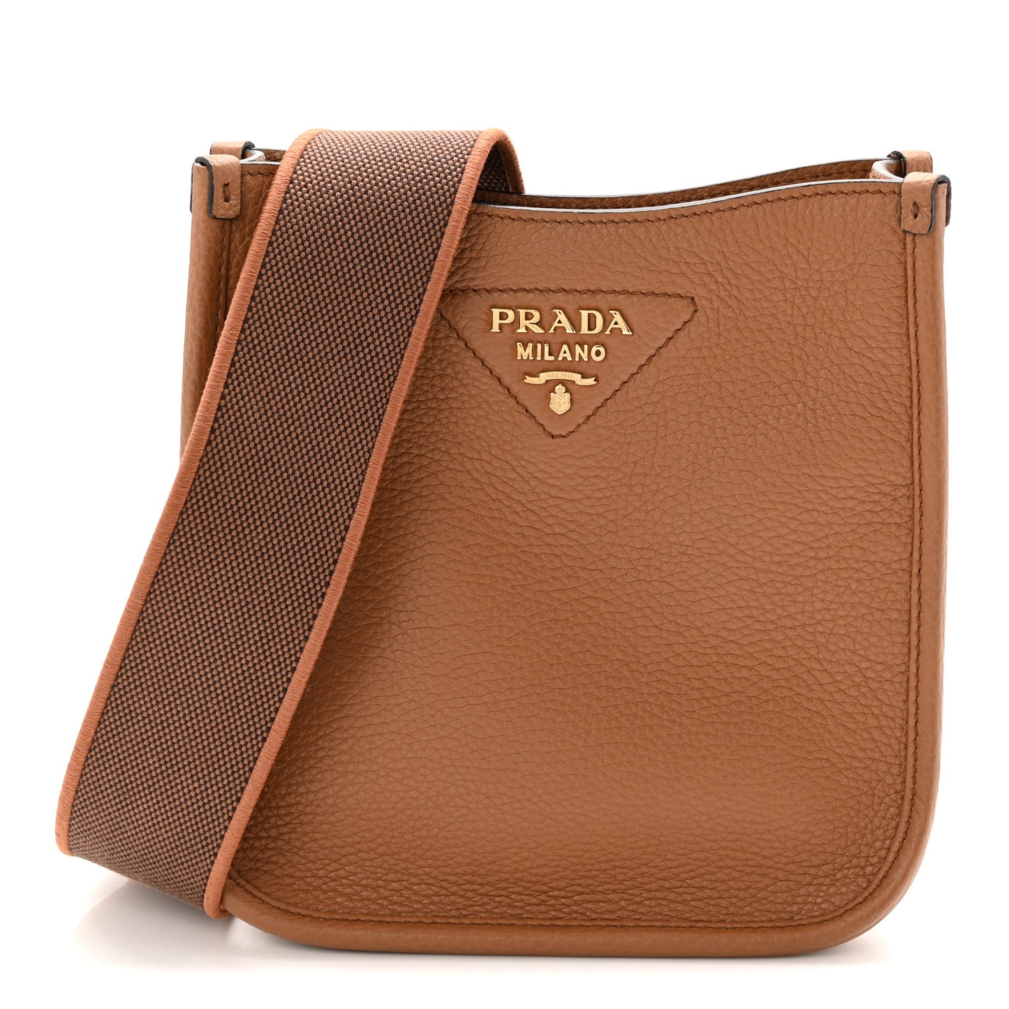 Vitello Daino Soft Mini Hobo Messenger Bag Caramel