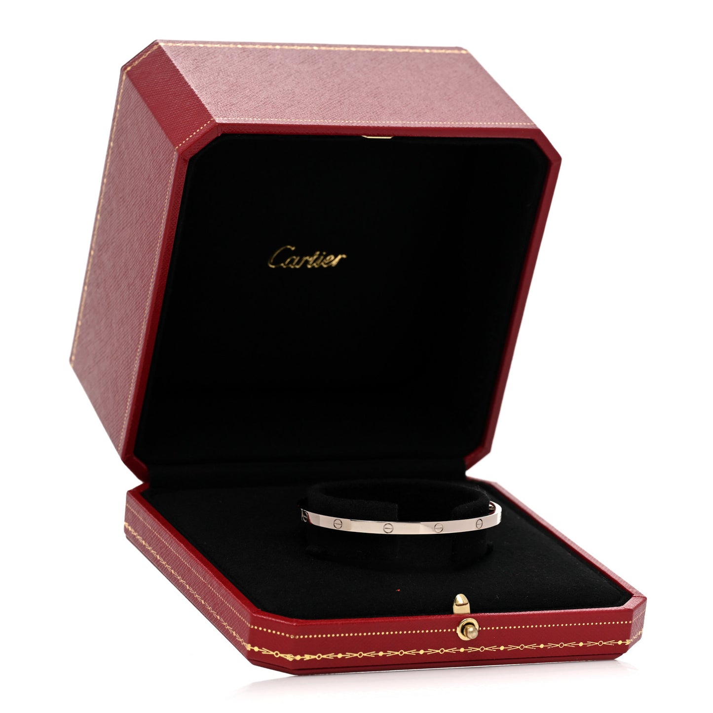 18K White Gold Small LOVE Bracelet 17