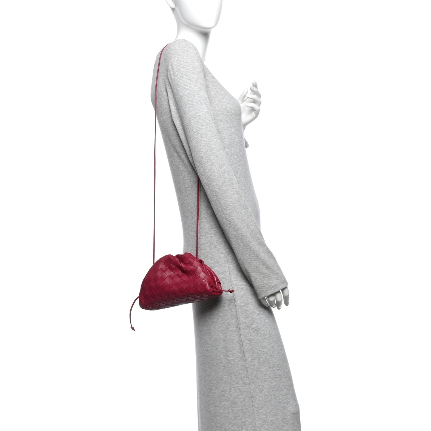 Nappa Intrecciato The Mini Pouch Bordeaux