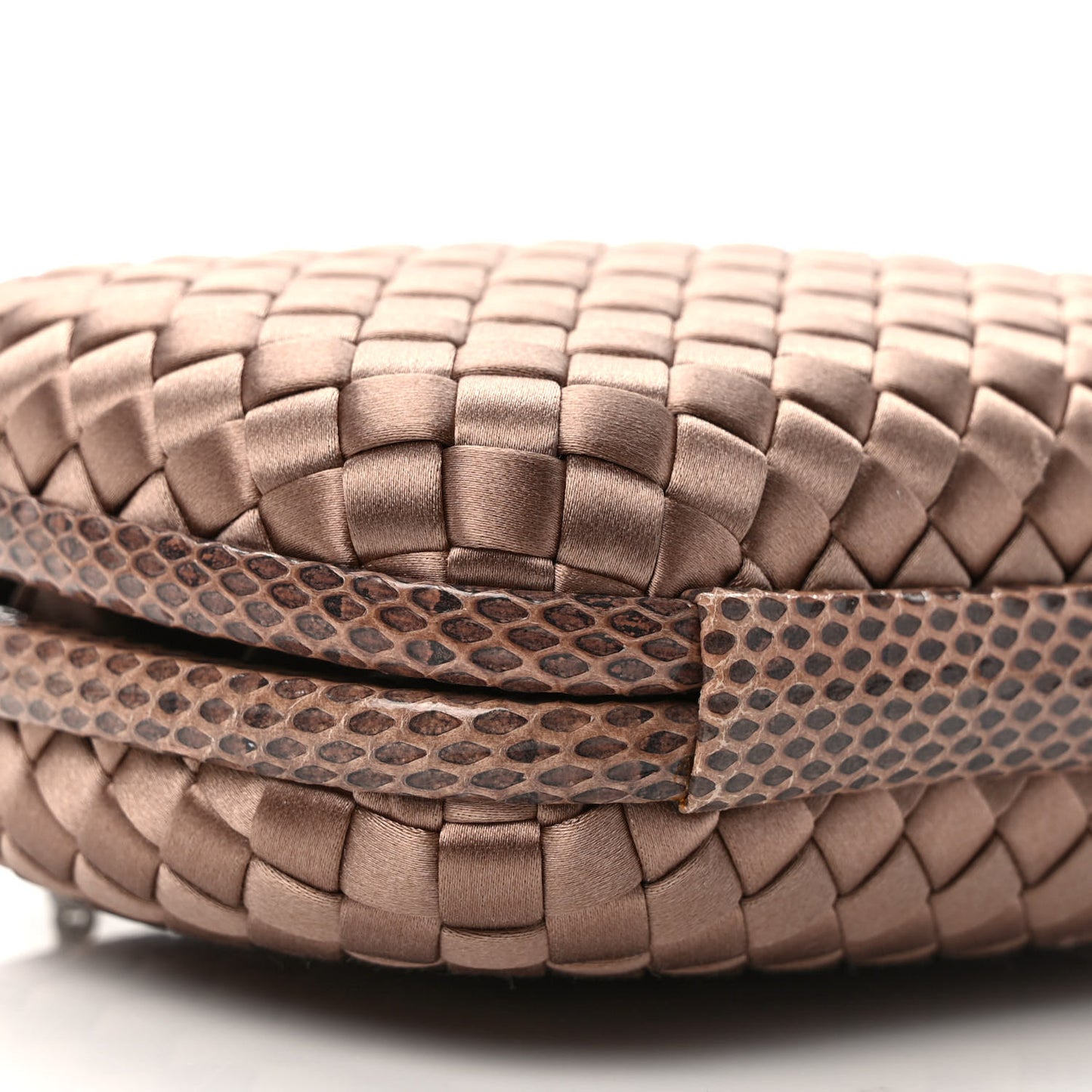 Satin Intreccio Impero Ayers Knot Clutch Blush