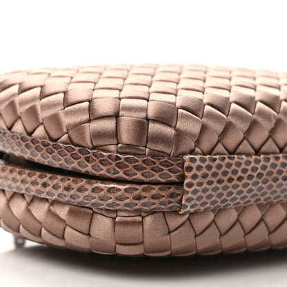 Bottega Veneta Satin Intreccio Impero Ayers Knot Clutch Blush 6 of 7