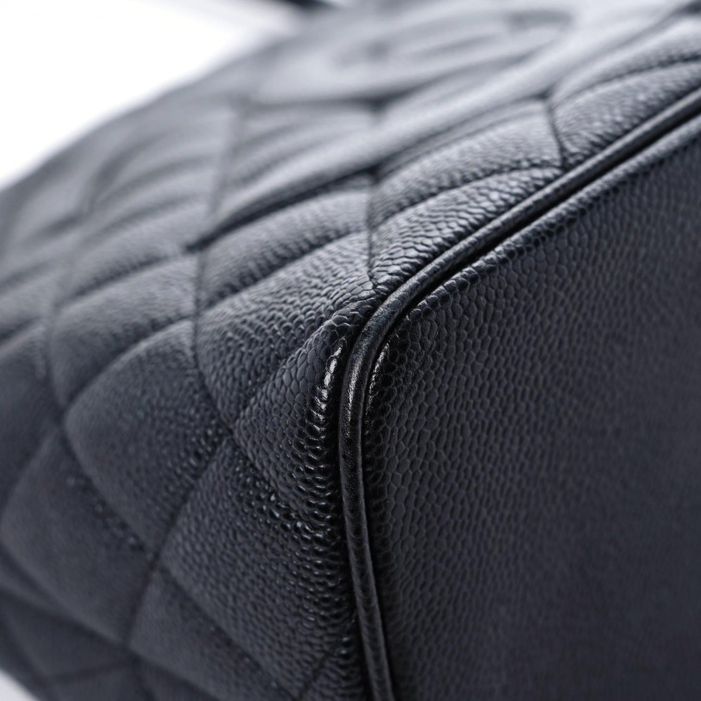 Caviar Quilted Medallion Tote Black