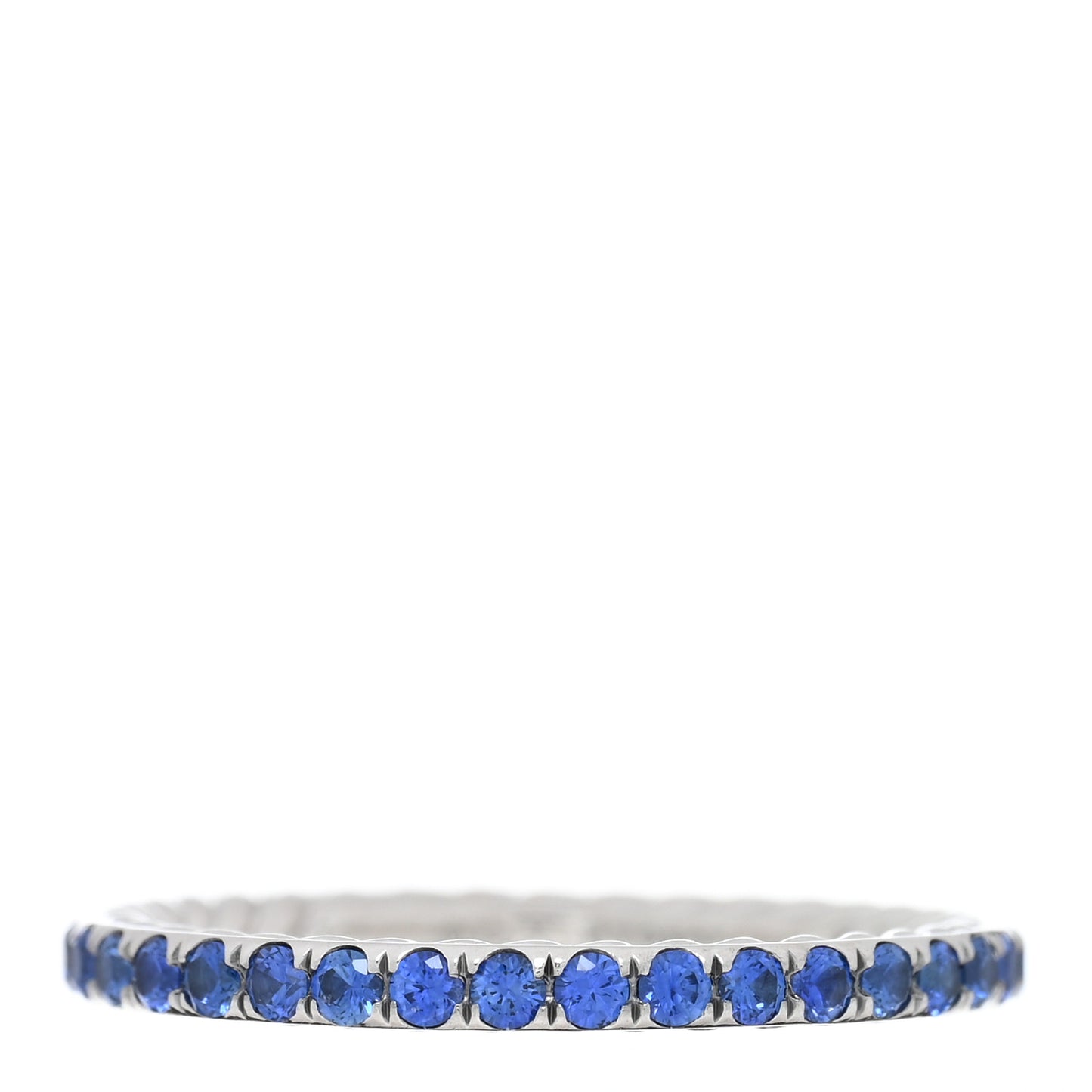 Platinum Blue Sapphire 1.85mm Eden Eternity Band Ring 49 5