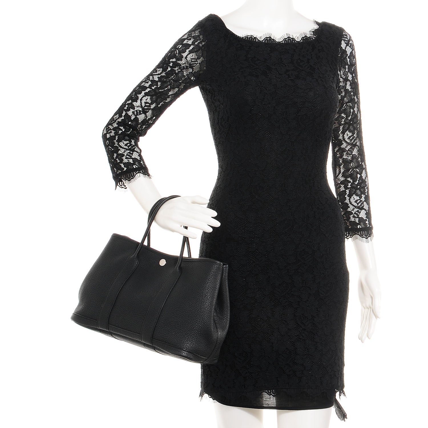 Hermes Veau Negonda Garden Party TPM Black 2 of 11
