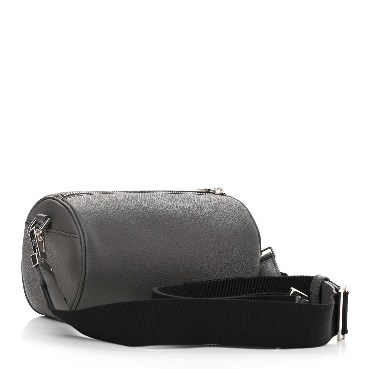 HOMME Grained Calfskin Mens Roller Pouch Grey