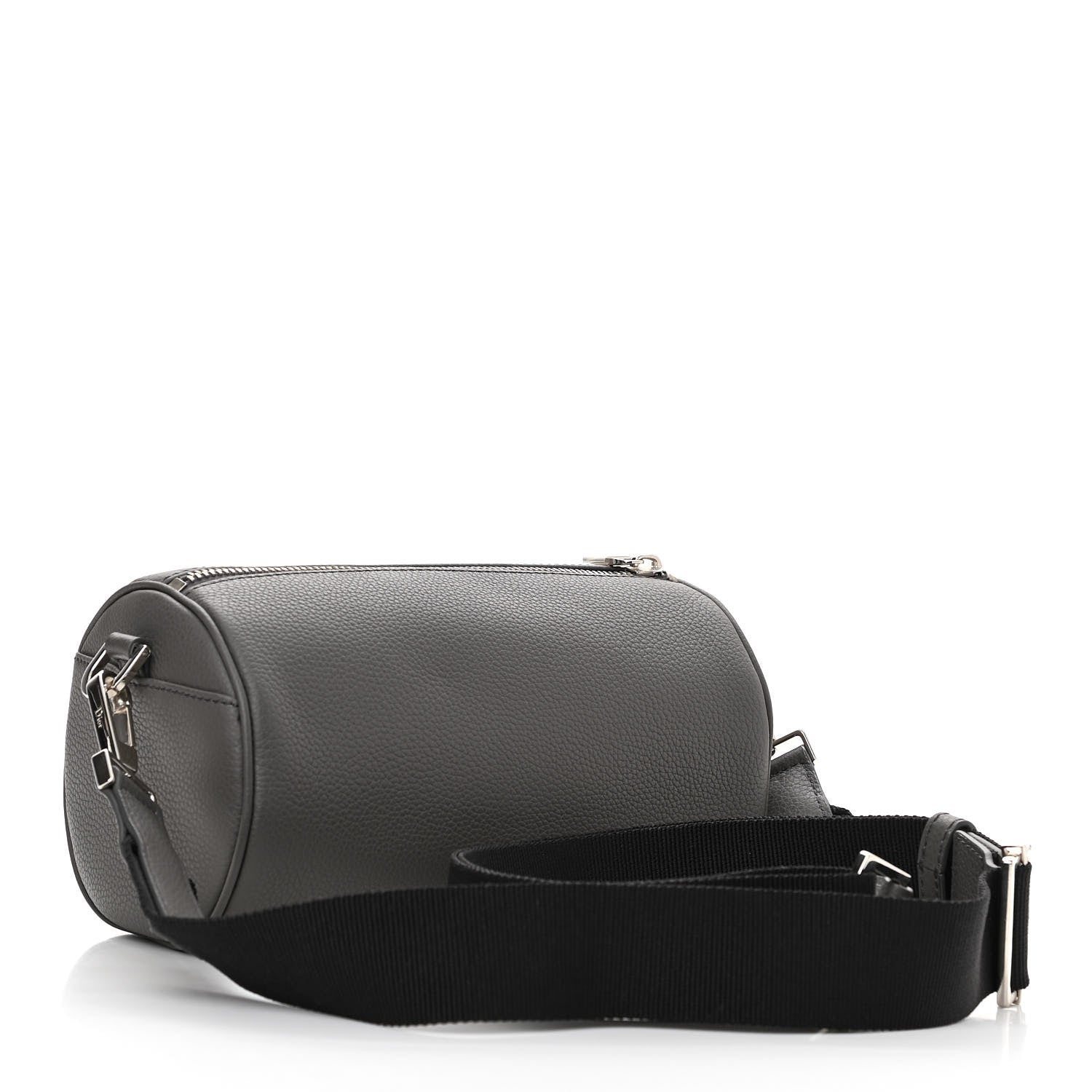 Christian Dior HOMME Grained Calfskin Mens Roller Pouch Grey 2 of 8