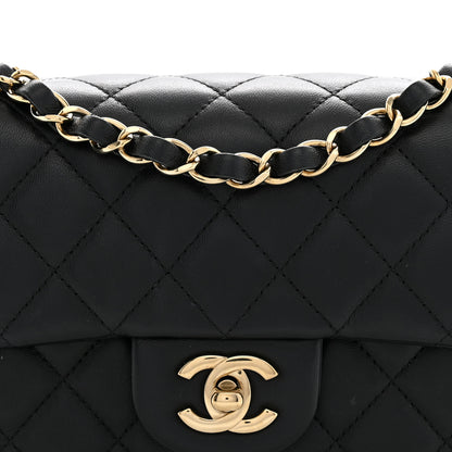 Chanel Lambskin Quilted Mini Rectangular Flap Black 8 of 11