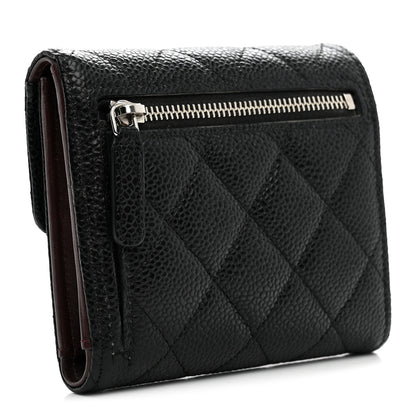 Chanel Caviar Quilted Compact Flap Wallet Black 3 of 9