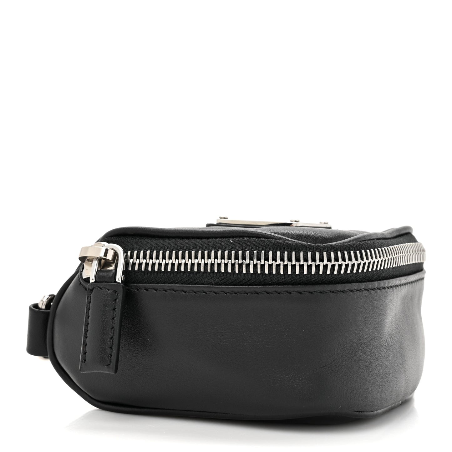 Nappa Mini Triangle Pouch With Strap Black