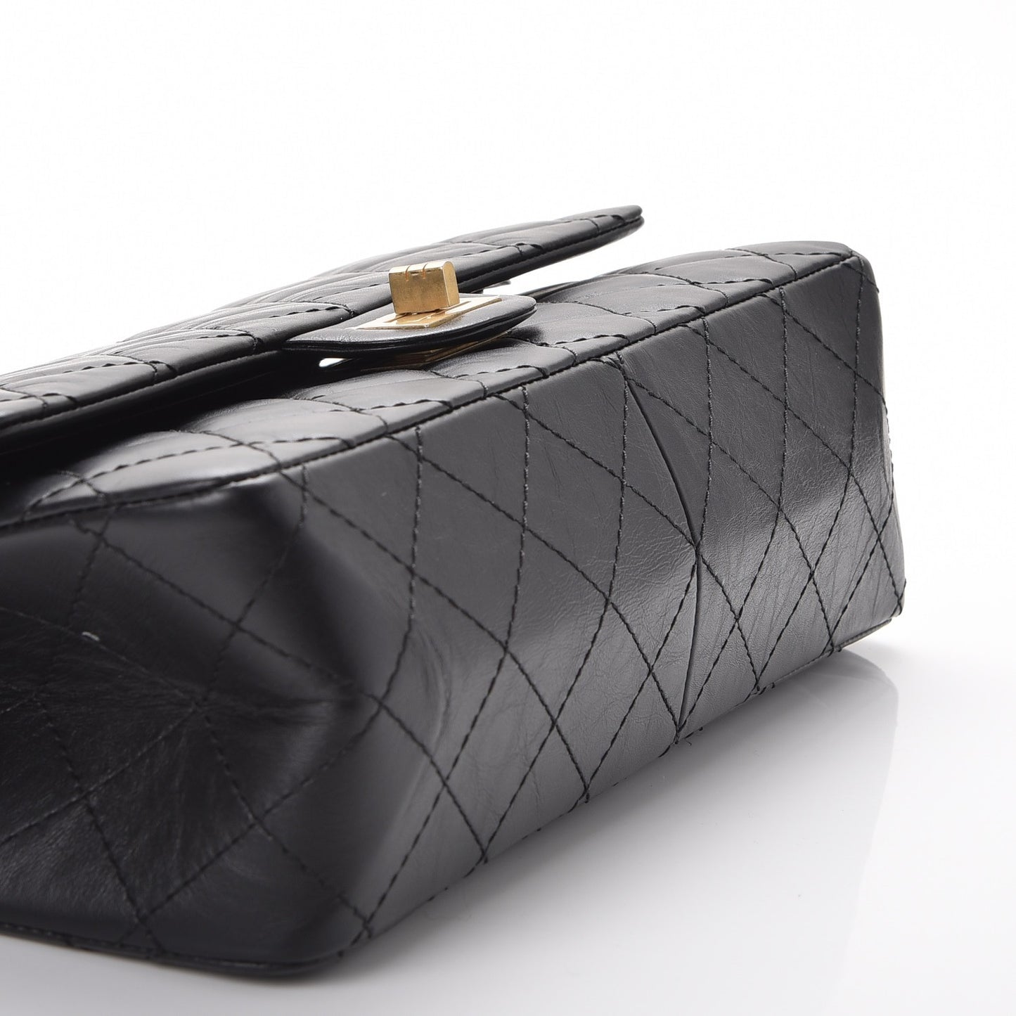Aged Calfskin Quilted 2.55 Reissue 226 Flap Black