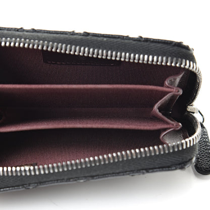Chanel Caviar Stitched Zip Coin Purse Black 5 of 8
