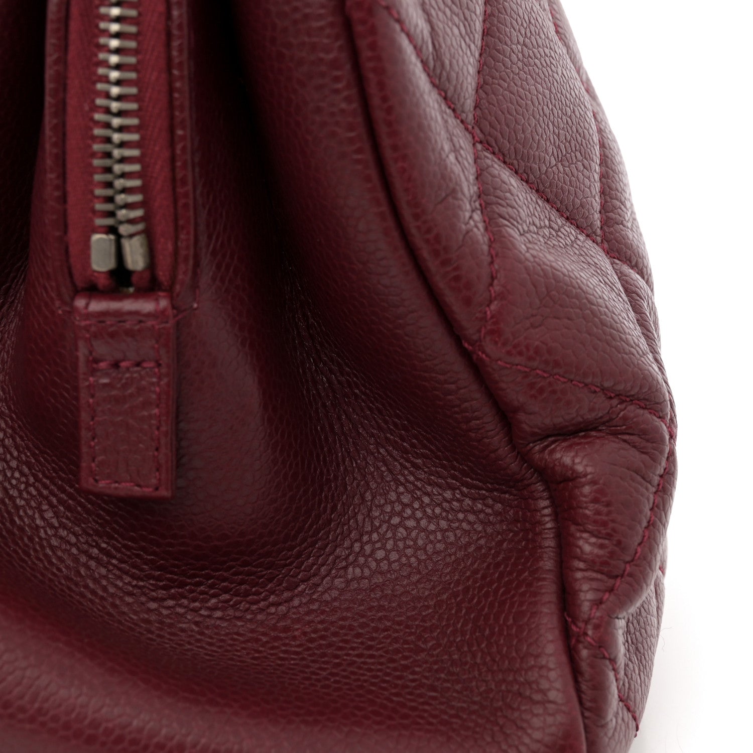 Chanel Caviar Quilted Large Timeless CC Soft Tote Dark Red 15 of 15