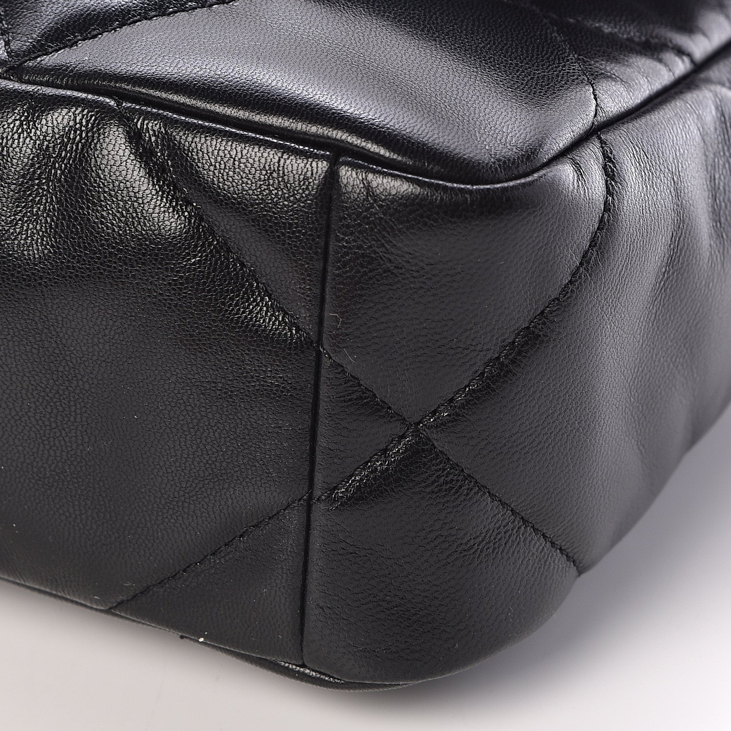 Chanel Goatskin Quilted Medium 19 Flap Black 9 of 10