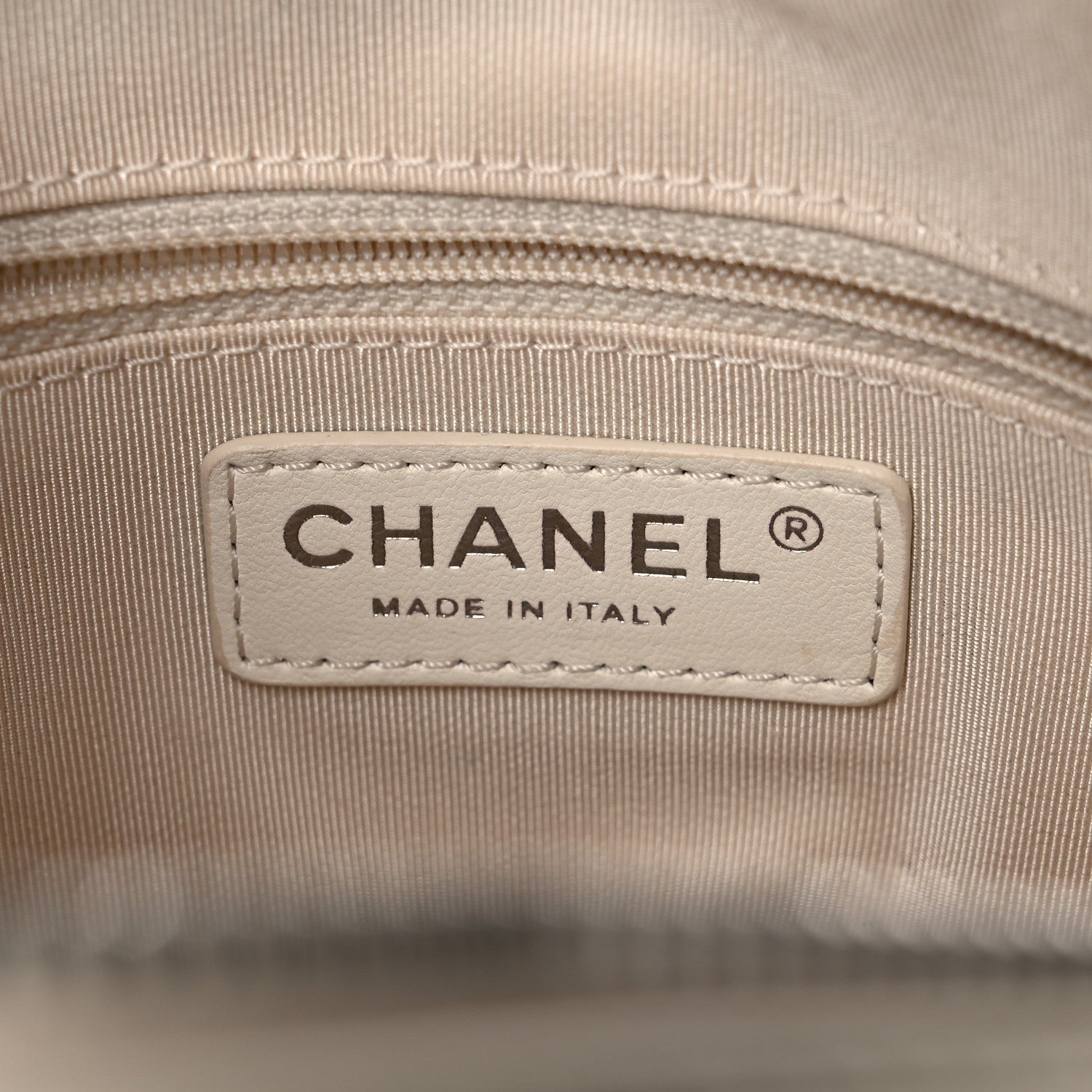 Chanel Calfskin Quilted Feather Weight Bowling Bag Ivory Light Pink 7 of 15