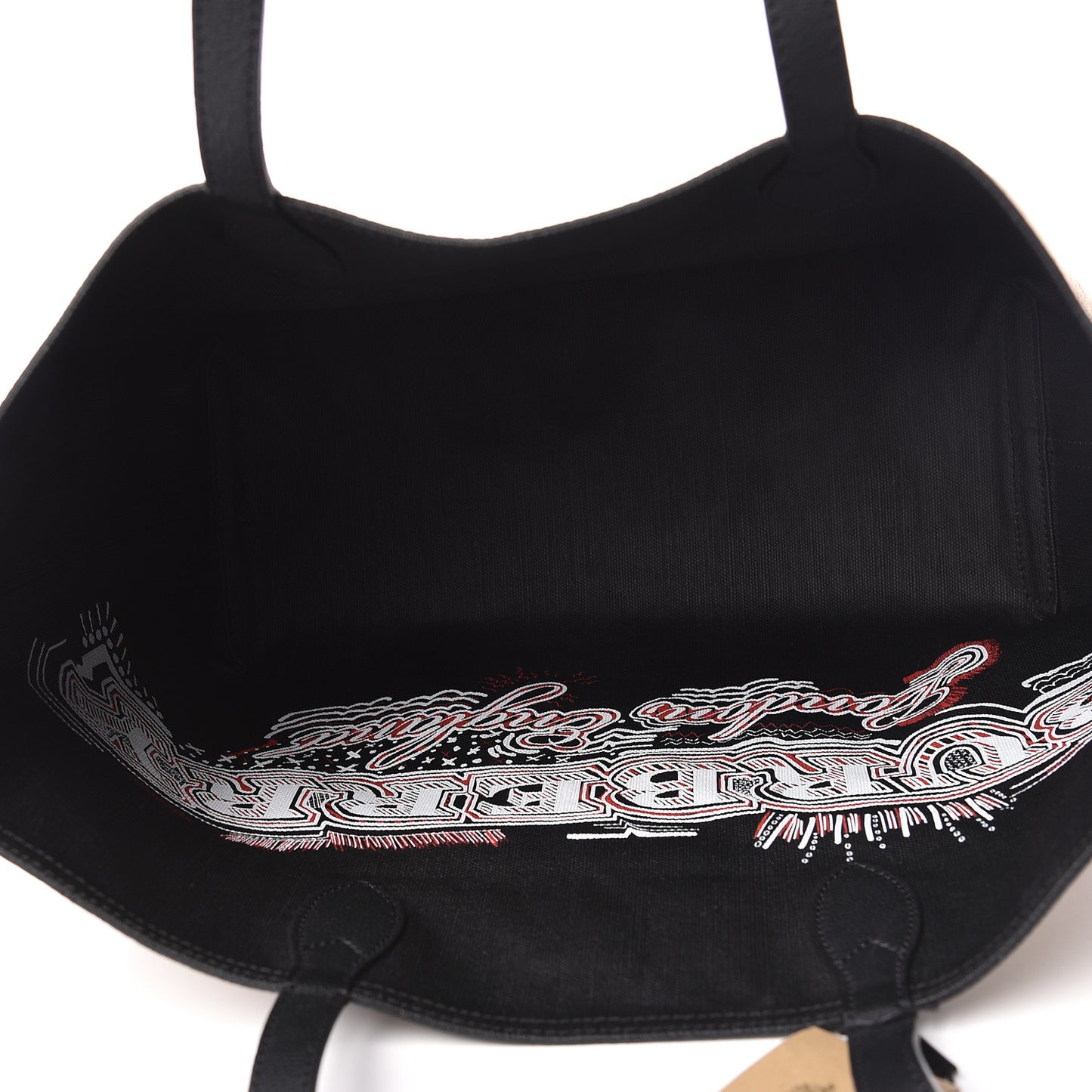 Coated Canvas Mega Check Medium Doodle Tote Black