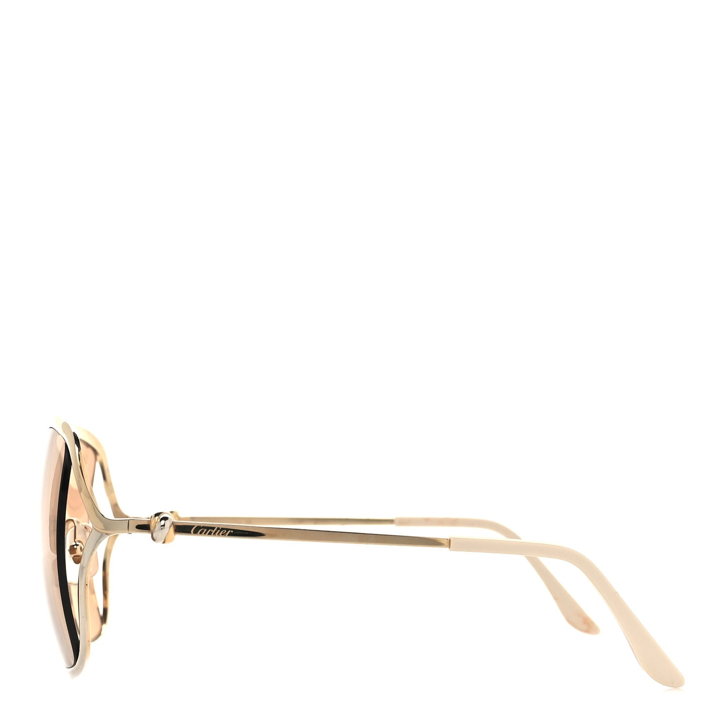 Metal Trinity Sunglasses CT0225S Brown Gold Silver