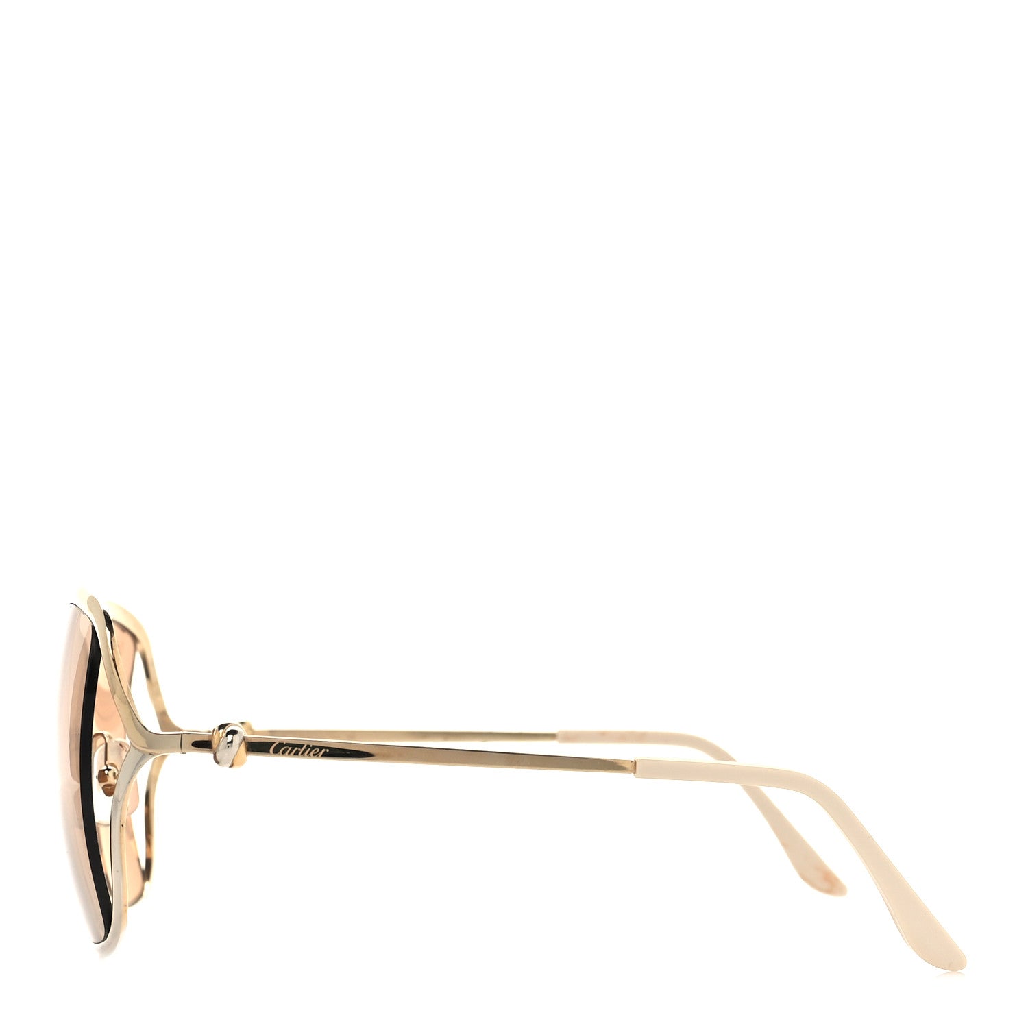 Cartier Metal Trinity Sunglasses CT0225S Brown Gold Silver 3 of 9